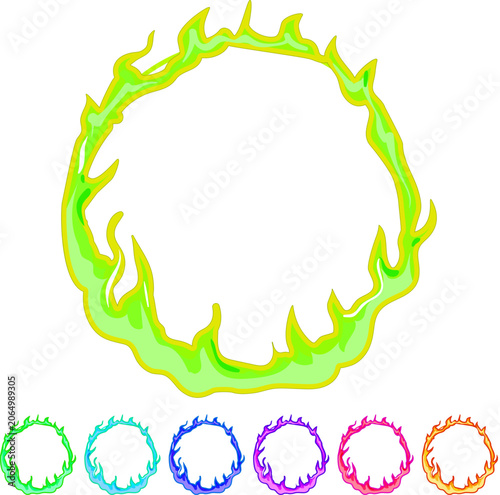 Φωτογραφία smoke circle fire cartoon