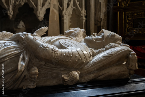 Принти на полотні Marble armored tomb effigy in Westminster Abbey, London