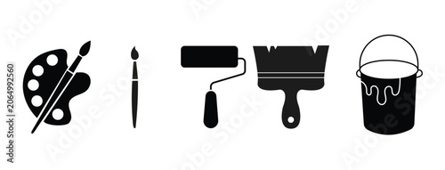 Bild auf Leinwand Painting Tools Vector