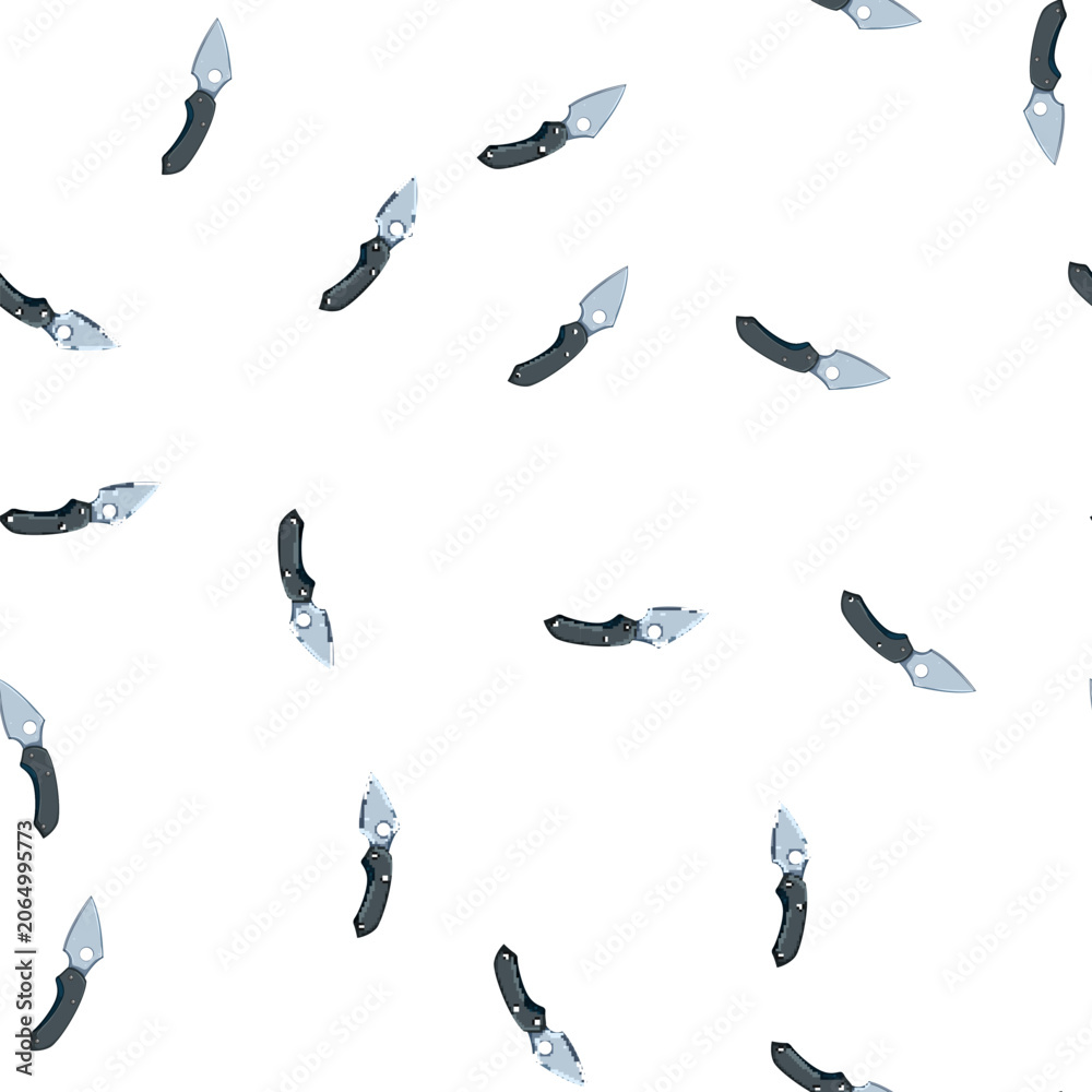 Obraz premium pattern weapon military knife cartoon. weapon military knife sign vector