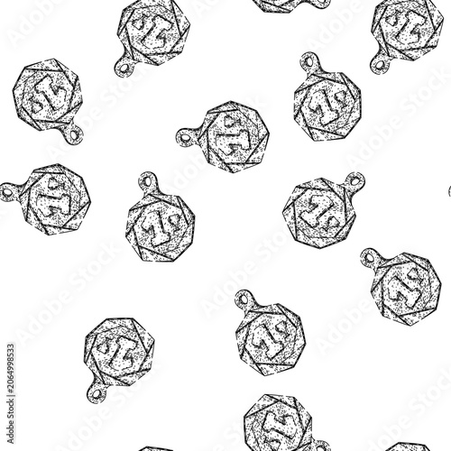Fotografie seamless pattern silver medal hand drawn