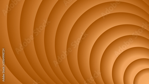 Abstract background with overlapping orange curved paper layers creating a smooth wave texture