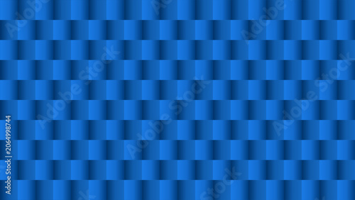 Abstract 3D blue geometric woven square texture pattern vector illustration corporate background