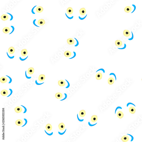 Tableau sur toile pattern sad eye emotions cartoon