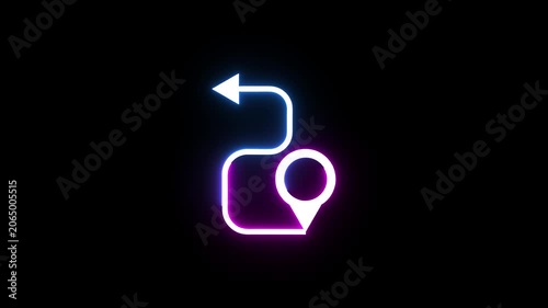 Direction location icon animation.