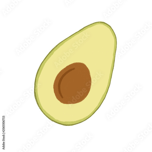 Simple Illustration of avocado