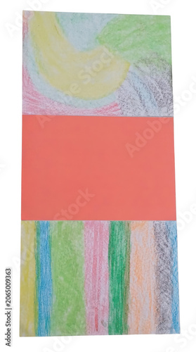 Colorful vertical stripes banner with wave pattern design
