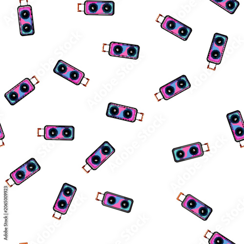pattern acoustics speaker music cartoon. vibration waveform, echo reverb, decibel spectrum acoustics speaker music sign vector