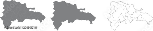 Isolated map of yucatán peninsula with subdivisions
