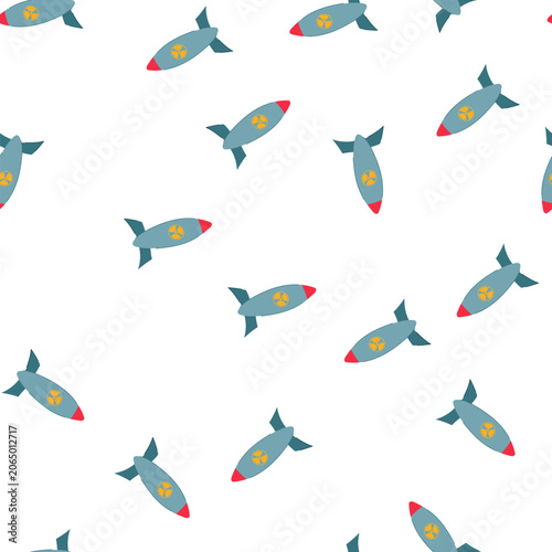 Quadro em tela pattern uranium atomic bomb cartoon