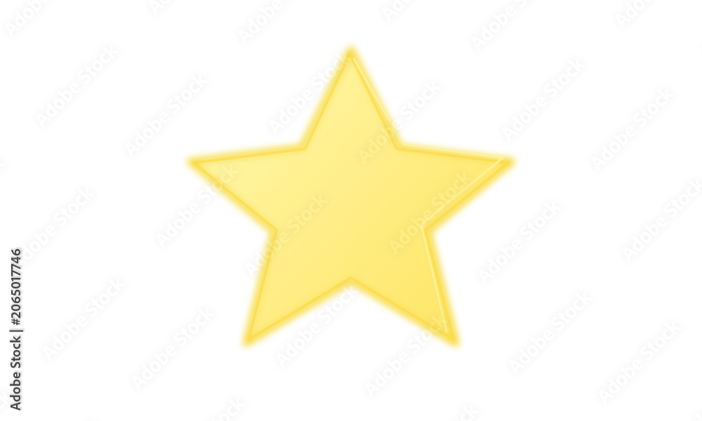 Fototapeta premium Golden Star Isolated on White Background Elegant Symbol for Award Celebration and Premium Decoration