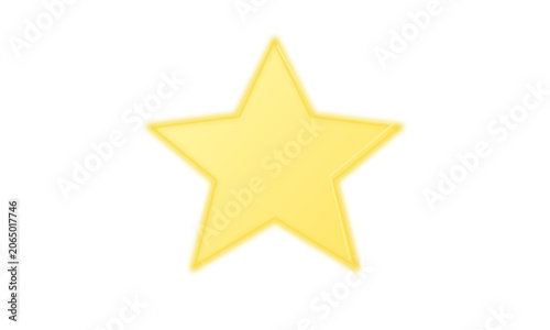 Golden Star Isolated on White Background Elegant Symbol for Award Celebration and Premium Decoration