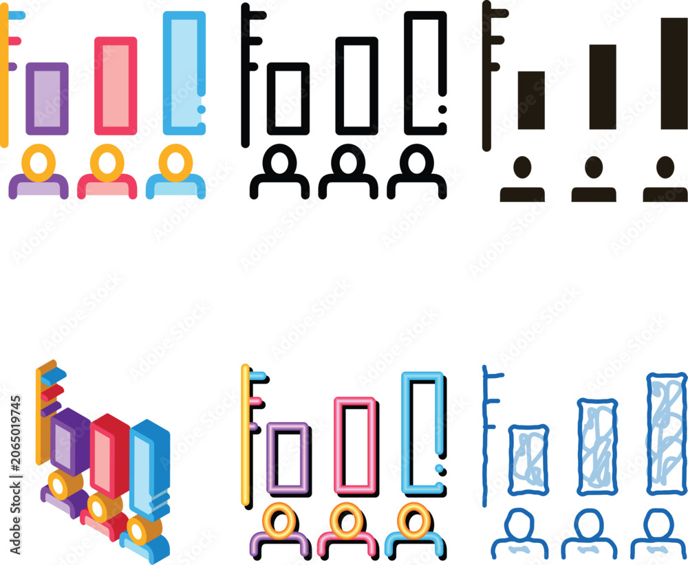 Obraz premium Human Infographic Icon styles Vector. Outline Human Infographic Sign. Isolated Contour Symbol