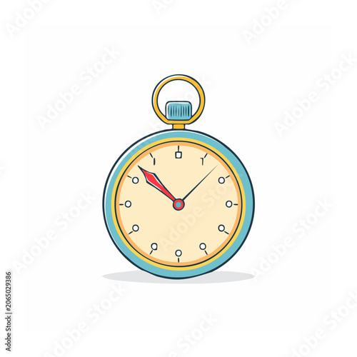 Flat Design Pocket Watch Illustration
