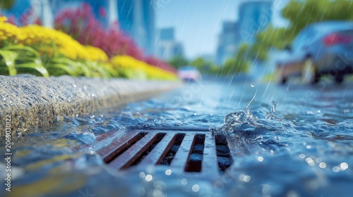 Stormwater Management System with Urban Drainage in Rainy Environment