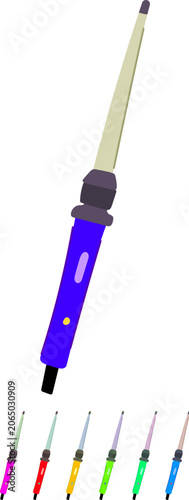 Canvas-taulu texture curling iron cartoon
