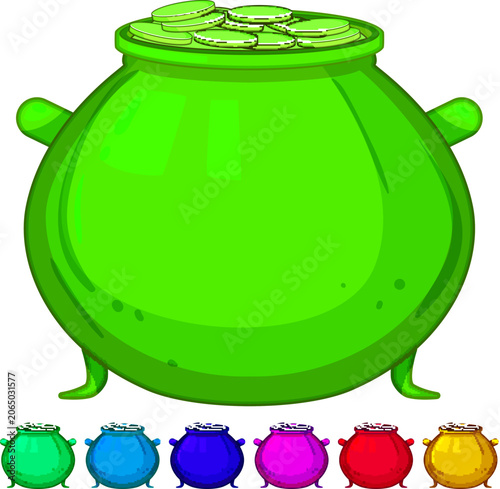 Tableau sur toile mischief leprechaun gold pot cartoon
