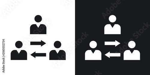 Foto Mediator icons in solid black and white collection