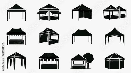 Tableau sur toile Outdoor Temporary Canopied Structures Collection.