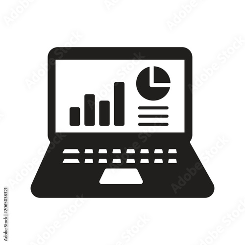 Business analytics charts icon