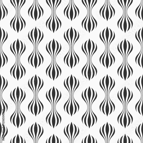 Vector seamless abstract pattern. Modern stylish texture. Elegant decorative ornament. Black and white seamless background.