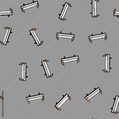Fotografie seamless pattern pediatric hospital bed cartoon