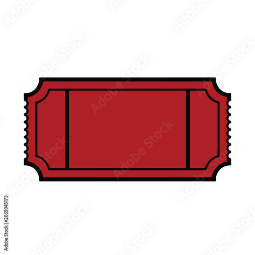 Vintage Style Red Admission Ticket Stub