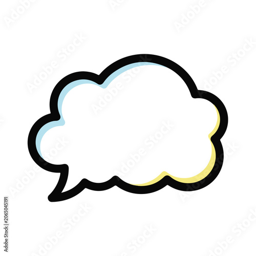 Abstract organic blob sticker frame isolated on white background