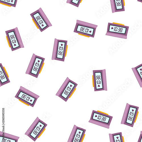 Bild auf Leinwand pattern digital travel alarm clock cartoon