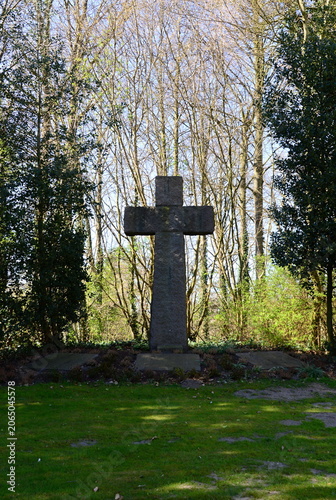 War Memorial at the Church in the Village Elsdorf, Lower Saxony
