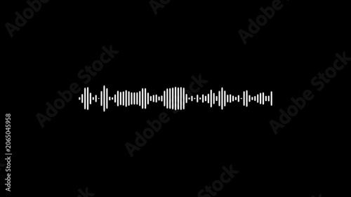 sound Audio waveform spectrum animation. sound wave audio wave form isolated on a transparent background.with audio animation.