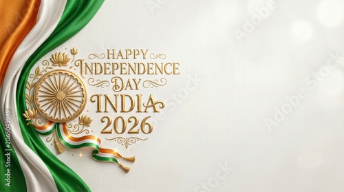 Happy independence day india 2026 celebration background