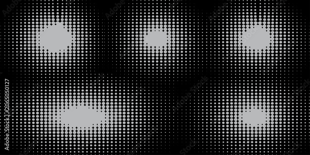 Fototapeta premium Black and white abstract vector background with dotted pattern and geometric texture design