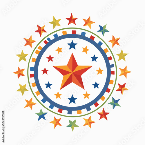 Colorful Star Mandala Design