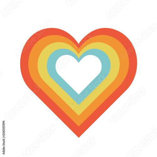 Rainbow Gradient Heart Icon