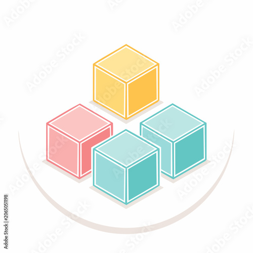 Isometric Cubes Arrangement