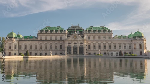 Vienna Austria time lapse at Belvedere Palace