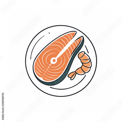 Flat design orange gear icon vector