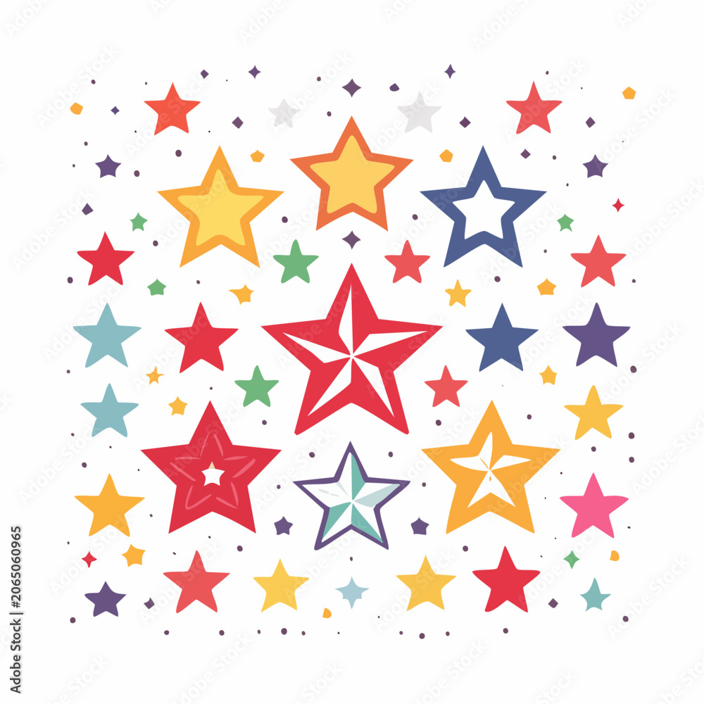 Fototapeta premium Colorful Star Pattern