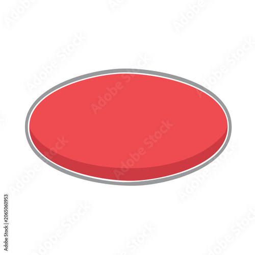 Red geometric circle on transparent background