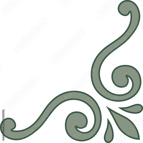 Elegant Decoratiove Vintage Ornate Flourish Element