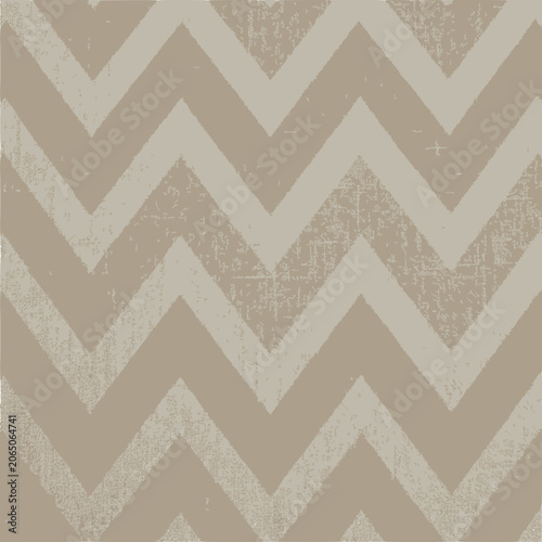 Distressed Chevron Pattern - Beige and Tan Zigzag Texture Background