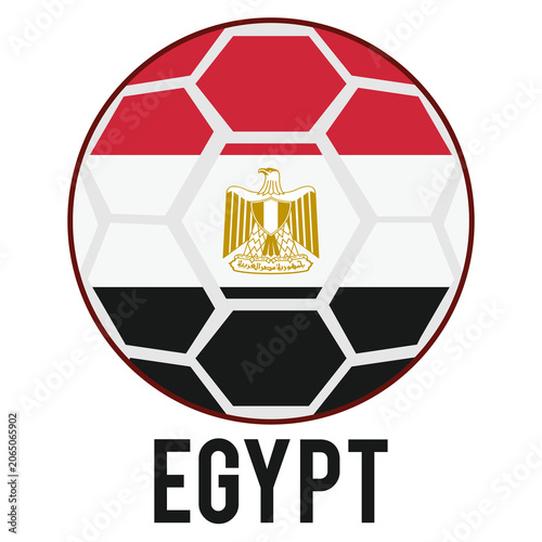 Egypt Flag on a Soccer Ball Design as a Participant of Soccer World Championship 2026