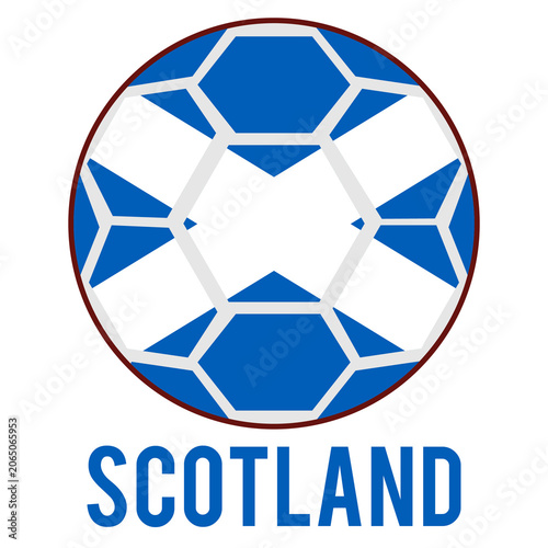 Scotland Flag on a Soccer Ball Design as a Participant of Soccer World Championship 2026