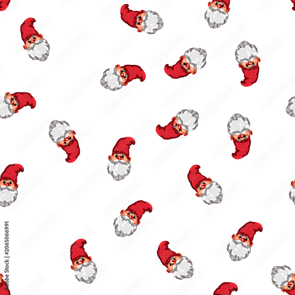 Naklejka premium pattern beard garden gnome cartoon. beard garden gnome sign vector