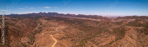 Panoramic Aerial View of Bunyeroo Valley. Flinders Ranges. Australia