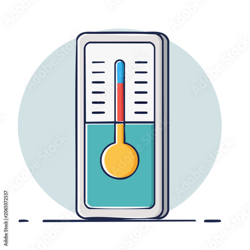 Flat design thermometer icon