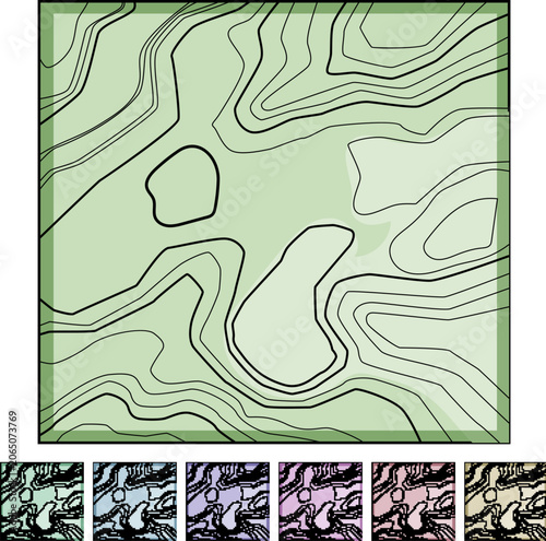 Φωτογραφία plain sea topogrphic cartoon