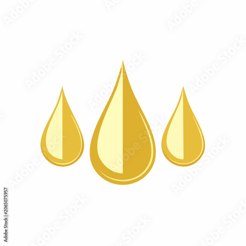 Golden Oil Drops Icon