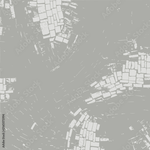 Abstract grunge texture with distressed geometric pattern in gray tones